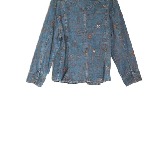Vintage Ruby Rd Denim Shirt Jacket Embroidered Size 22W - Picture 6 of 8